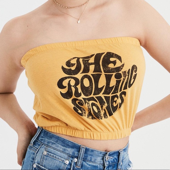 yellow tube top american eagle